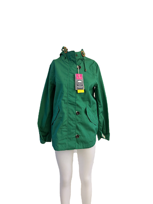 Ex Joules Women's Green Waterproof Jacket (Size 10)