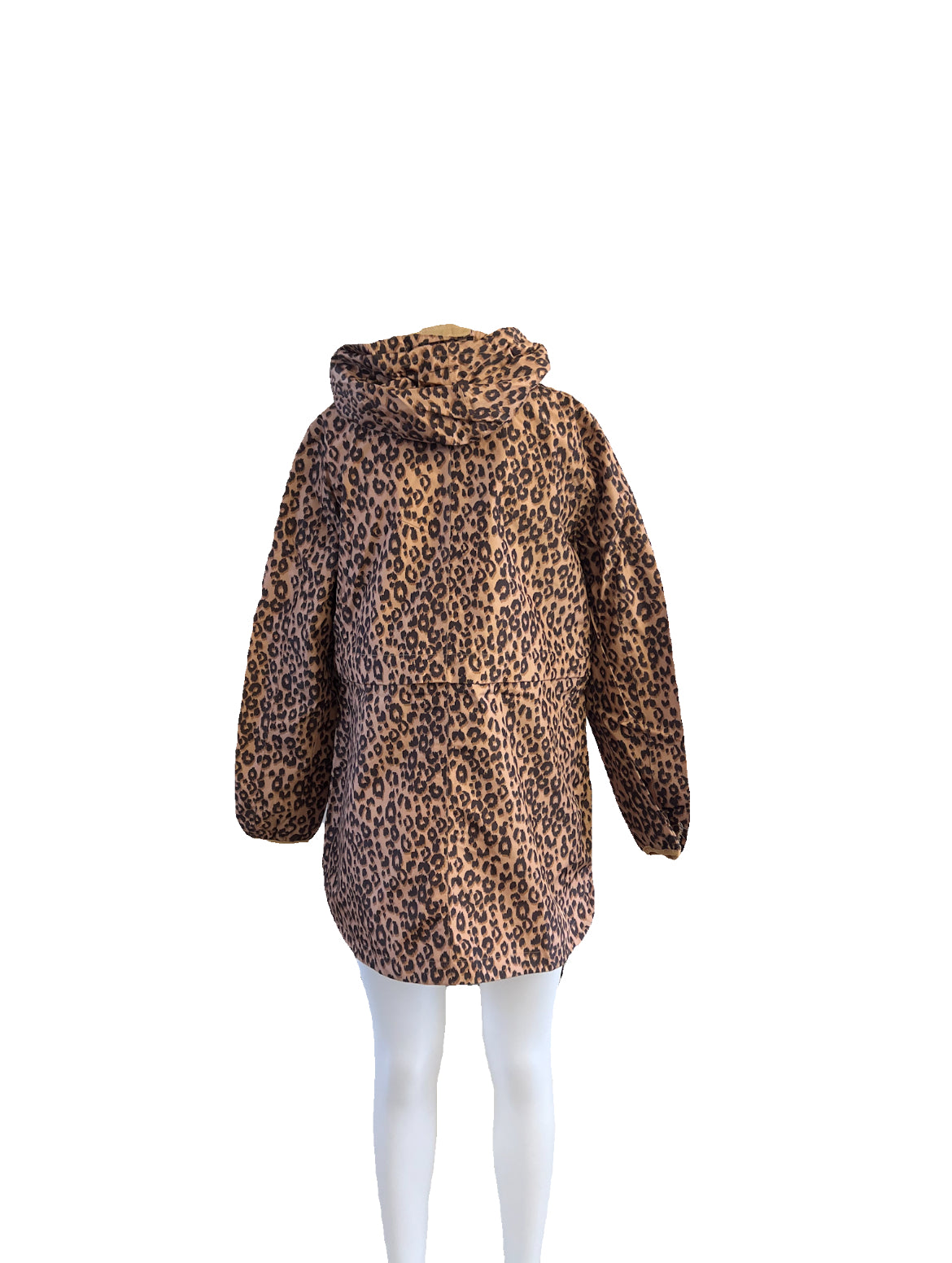 Ex Joules Women's Leopard Print Raincoat (Size 8)